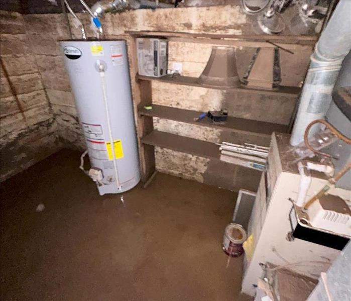 A flooded basement in Roswell, NM